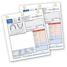 Selbstdurchschreibende Formularsätze als Ösenblocks